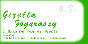 gizella fogarassy business card